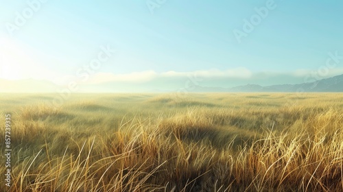 Dry grass under the morning sun