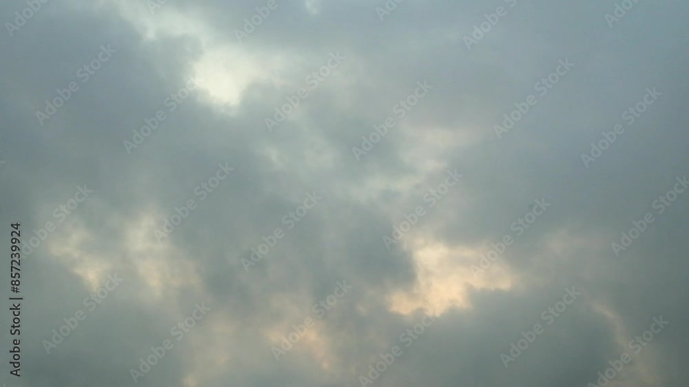 Clouds moved to cover the evening sky. Black clouds in the sky. Clouds moved to cover the evening sky. Black clouds in the sky.