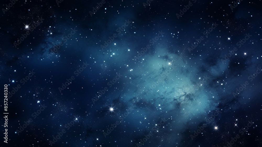 Starry Night Sky With Bright Stars And Nebulae, Ideal For Space-Themed Designs And Astronomical Visualizations. Generative AI Starry Night Sky With Bright Stars And Nebulae, Ideal For Space-Themed Designs And Astronomical Visualizations. Generative AI