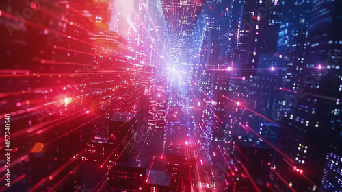 Futuristic background illustrating the world of Metaverse technology