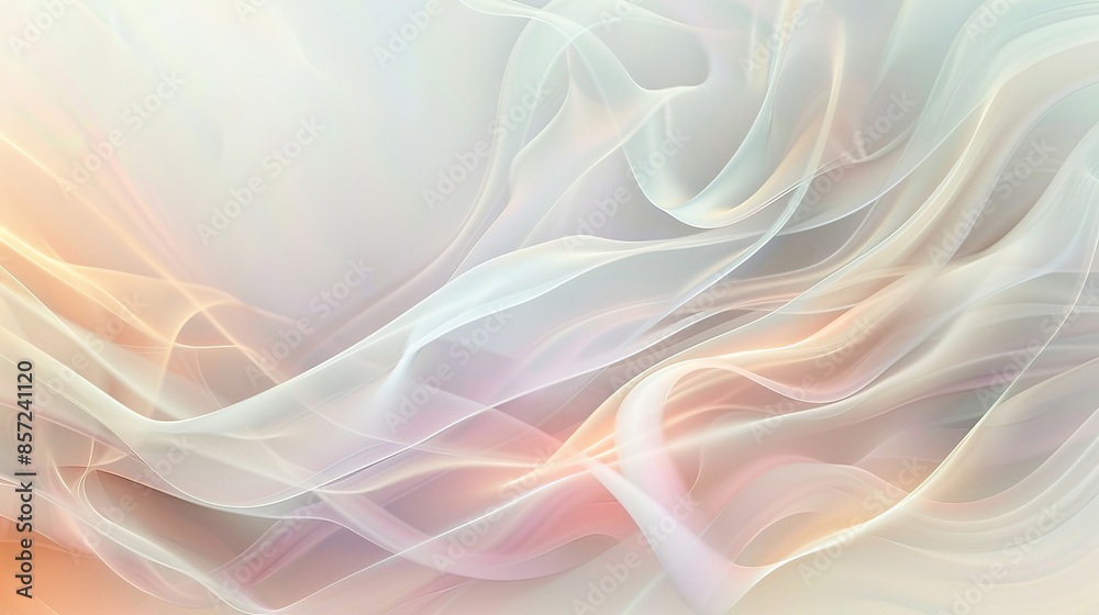 Fototapeta premium A white and pink background with a long, flowing line