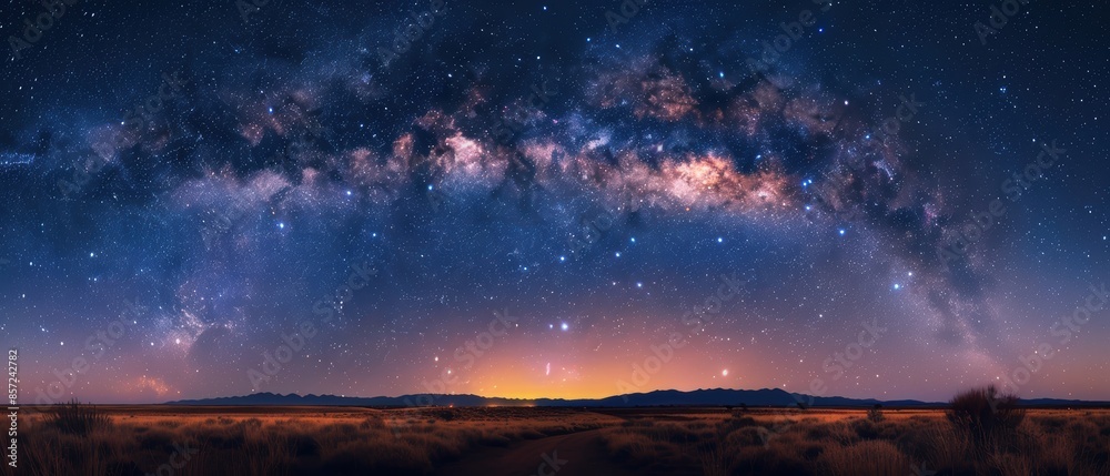 Clear night sky with the Milky Way and a few scattered clouds, creating a mesmerizing and awe-inspiring view of the universe, Astrophotography, long exposure, Clear night sky with the Milky Way and a few scattered clouds, creating a mesmerizing and awe-inspiring view of the universe, Astrophotography, long exposure,