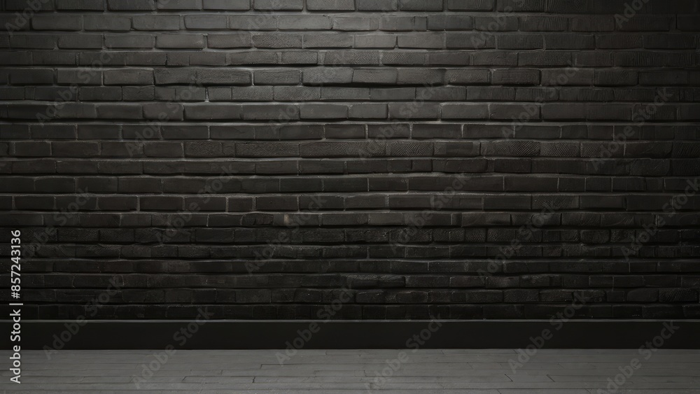 A striking photo of a black brick wall. The bricks are neatly arranged in a checkerboard pattern A striking photo of a black brick wall. The bricks are neatly arranged in a checkerboard pattern