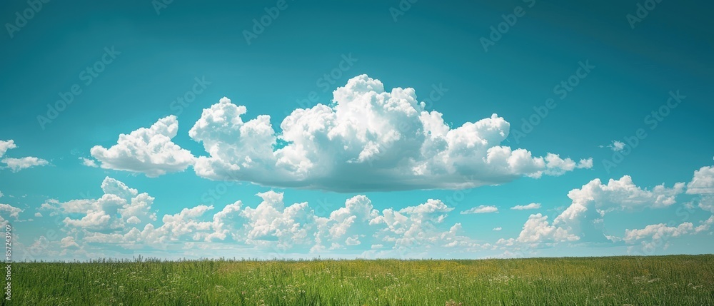 Clear sky with a few fluffy white clouds over a rolling green meadow, perfect for a peaceful and idyllic countryside scene, Photography, taken with a 35mm lens, Clear sky with a few fluffy white clouds over a rolling green meadow, perfect for a peaceful and idyllic countryside scene, Photography, taken with a 35mm lens,