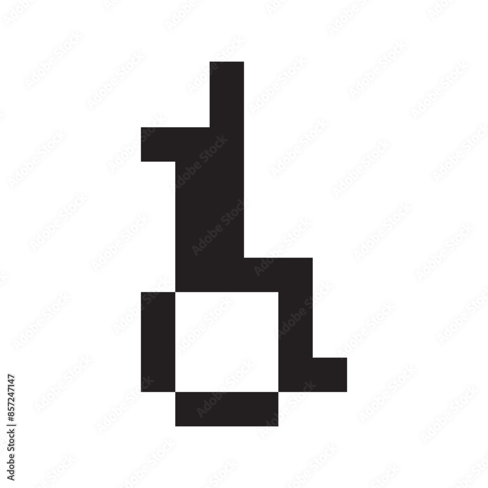 Disable Handicap Icon Isolated Vector Disable Handicap Icon Isolated Vector