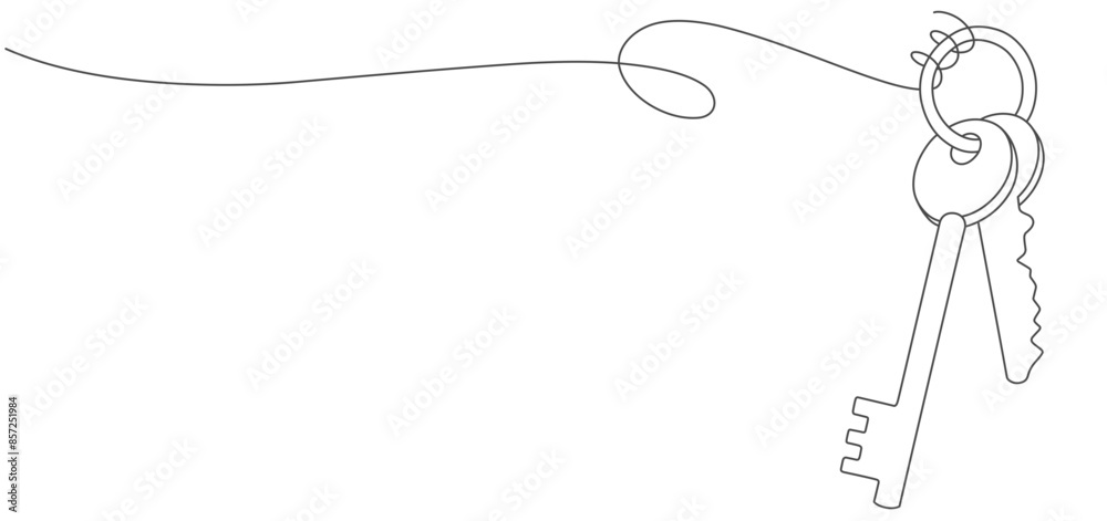 home key vector line art style home key vector line art style