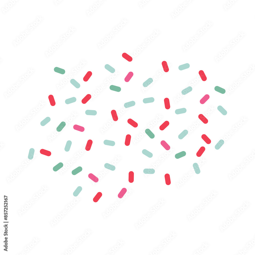 A colorful image of candy sprinkles scattered across a white background. Concept of fun and playfulness, as the sprinkles are arranged in a way that resembles a festive and joyful scene A colorful image of candy sprinkles scattered across a white background. Concept of fun and playfulness, as the sprinkles are arranged in a way that resembles a festive and joyful scene