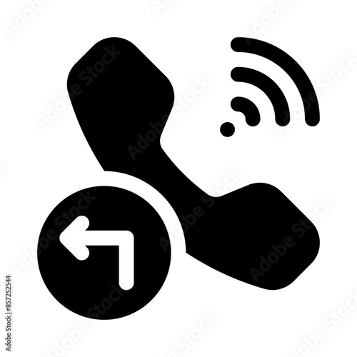 missed call glyph icon
