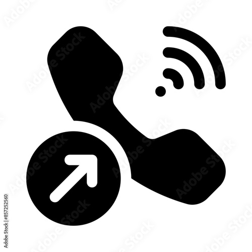 outgoing call glyph icon