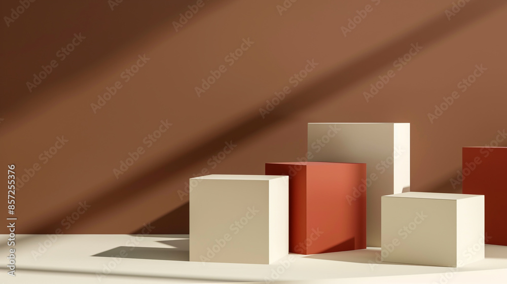 Minimal abstract podium mock up design for product platform display