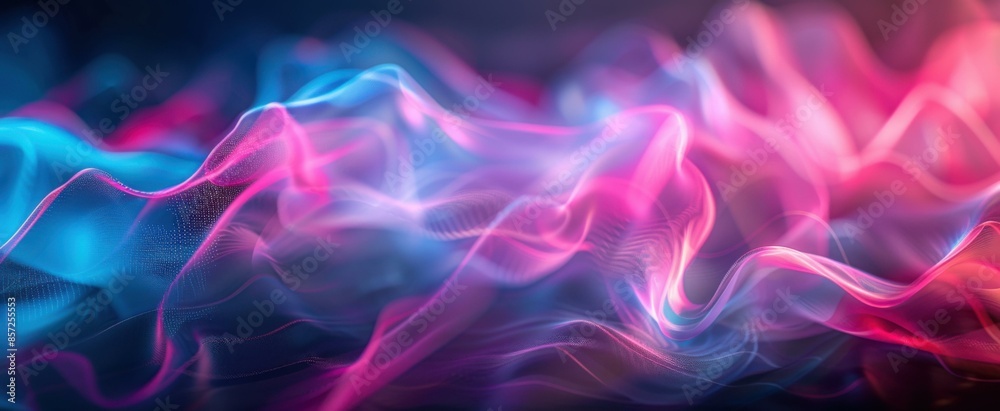 Abstract background of flowing pink and blue waves. AI. Abstract background of flowing pink and blue waves. AI.