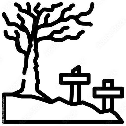 tree branch night grave graveyard simple line