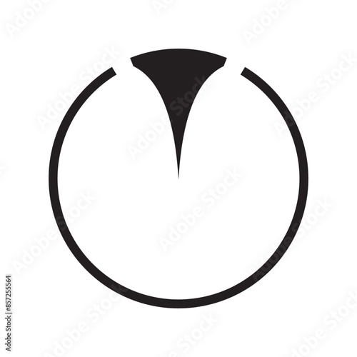 Architectural north arrow and compass outline vector