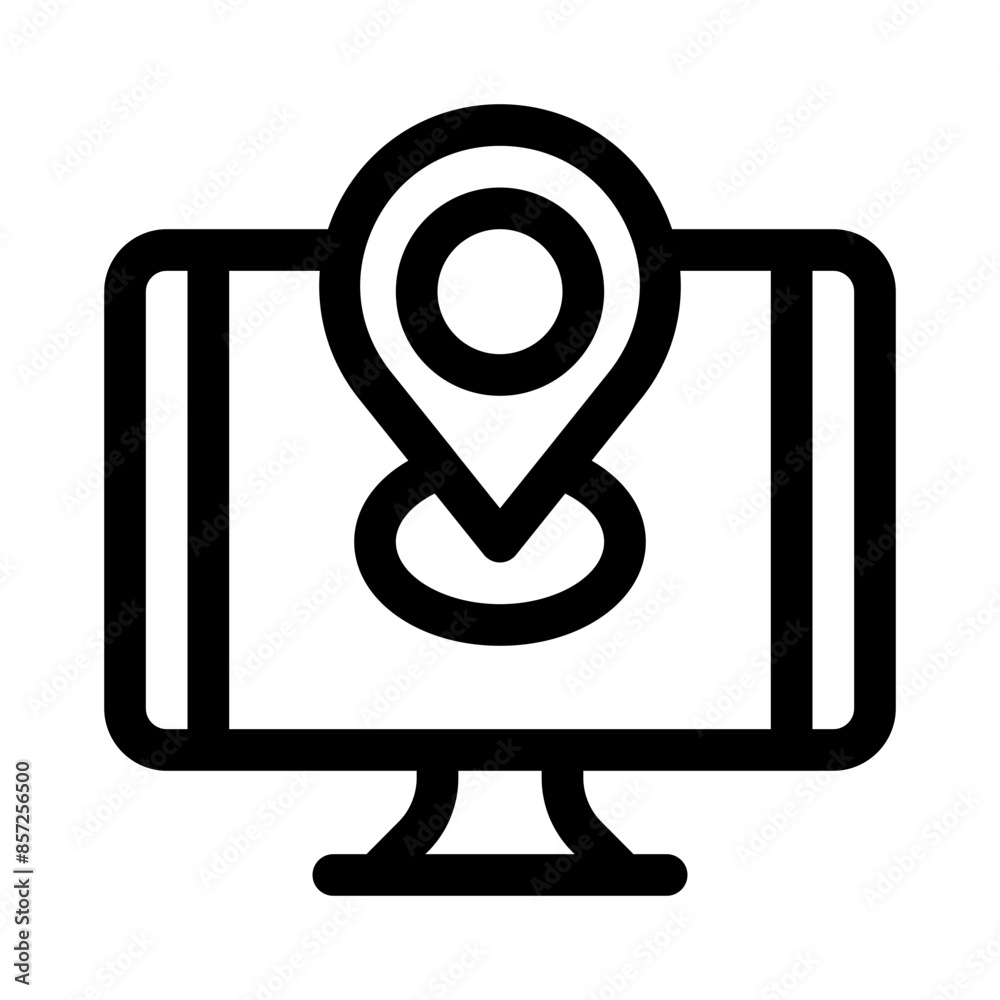 map point line icon map point line icon