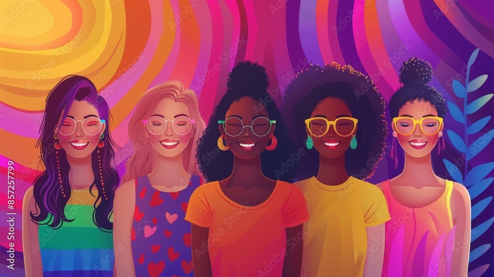 Pop art illustration, banner, texture or background depicting the pride day and the LGBT community with diverse people. Pop art illustration, banner, texture or background depicting the pride day and the LGBT community with diverse people.