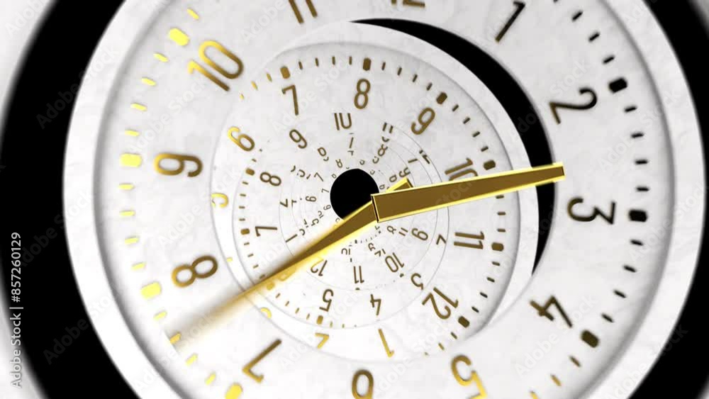 3D animation of clock spiral abstract ,Time Spiral Symbolizing 3D animation of clock spiral abstract ,Time Spiral Symbolizing