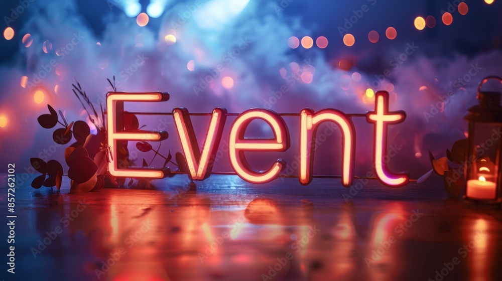 Ambient Lighting Celebration and Party concept art poster. Ambient Lighting Celebration and Party concept art poster.