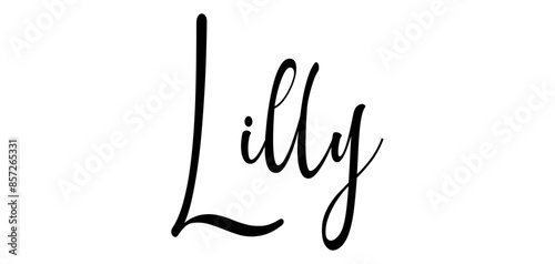 Lilly  - colore nero - parola nome scritta - ideale per websites, presentazioni, biglietti, banners, sweatshirt, stampe, cricut, silhouette, sublimazioni, etichette, adesivi