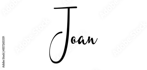 Joan  - colore nero - parola nome scritta - ideale per websites, presentazioni, biglietti, banners, sweatshirt, stampe, cricut, silhouette, sublimazioni, etichette, adesivi