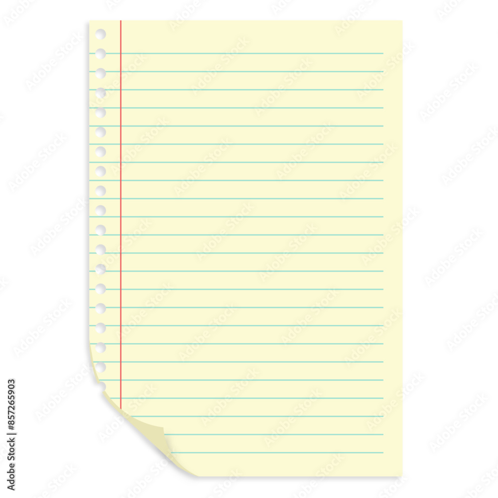 yellow block page with stripes realistic with shadow yellow block page with stripes realistic with shadow
