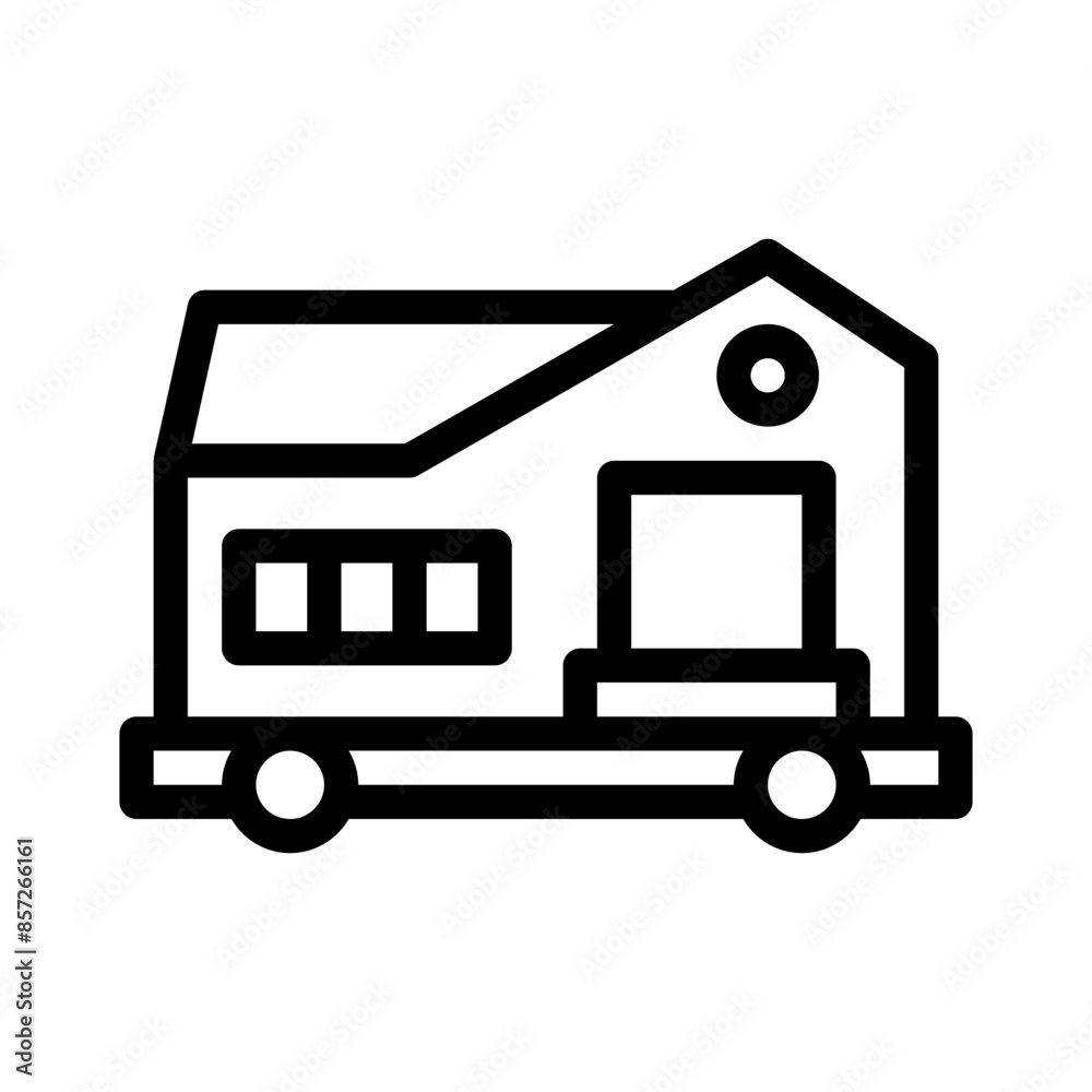 tiny house line icon tiny house line icon