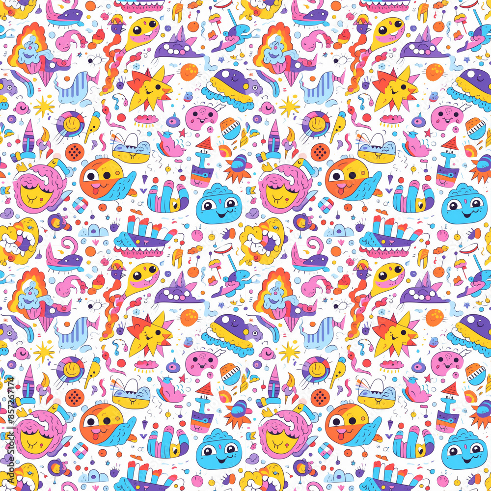 seamless pattern with elements rainbow bright colors seamless pattern with elements rainbow bright colors