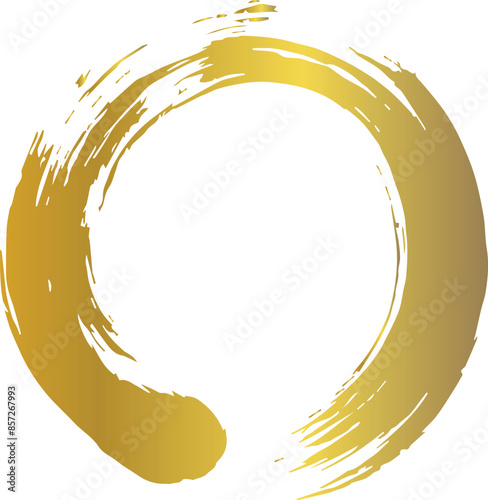 Golden Enso Zen Cirlcle in Yoga, powerful symbol