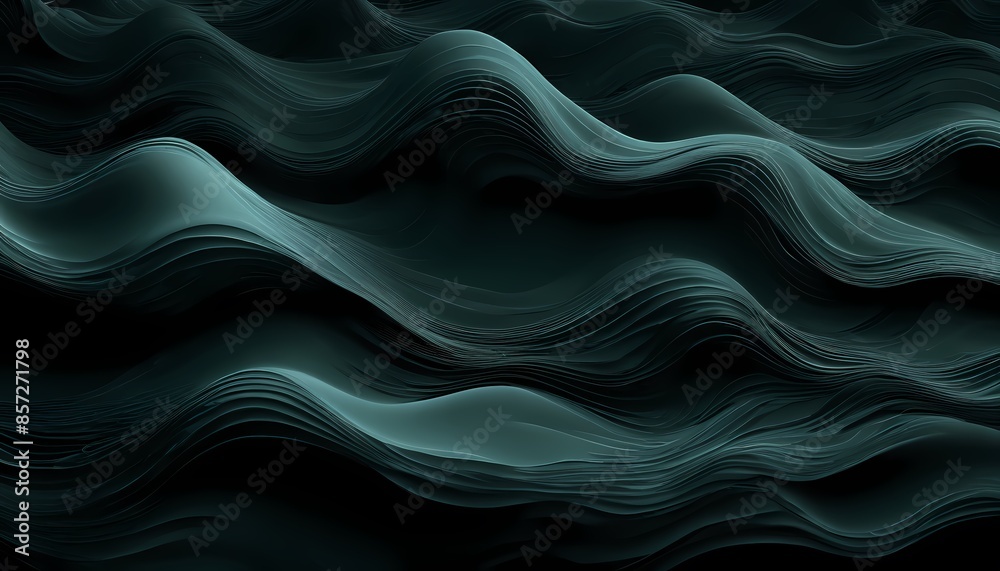 Wavy flowy trendy modern background. 3d banner in emerald-royal color. Abstract dark green texture. Generative AI, Generative, AI, Abstract-Art, Painting-Art, Provocative-Art, Watercolor-Art Wavy flowy trendy modern background. 3d banner in emerald-royal color. Abstract dark green texture. Generative AI, Generative, AI, Abstract-Art, Painting-Art, Provocative-Art, Watercolor-Art