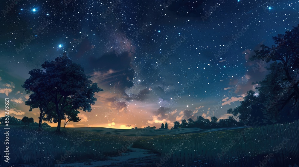 Fototapeta premium sunset in the mountains