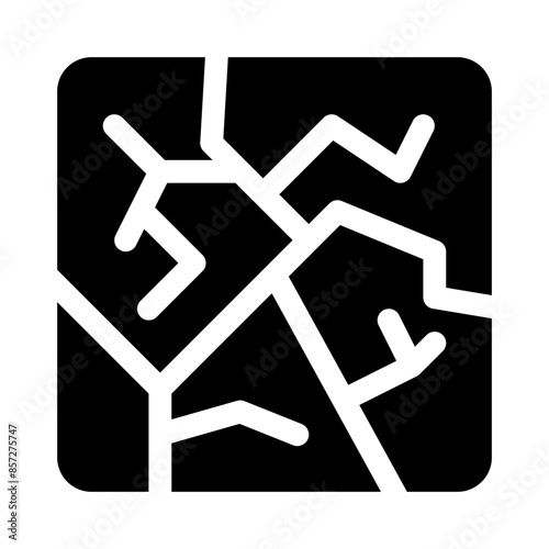 cracks glyph icon