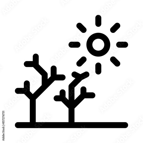 dry tree line icon © Deione