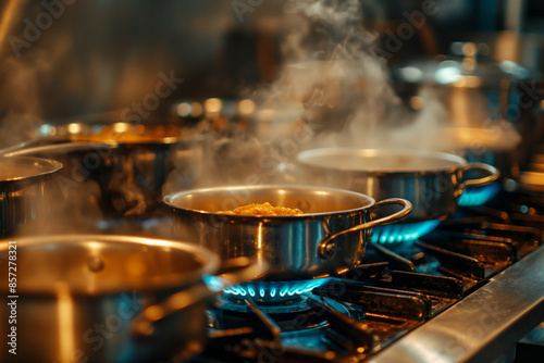 pots on the stove