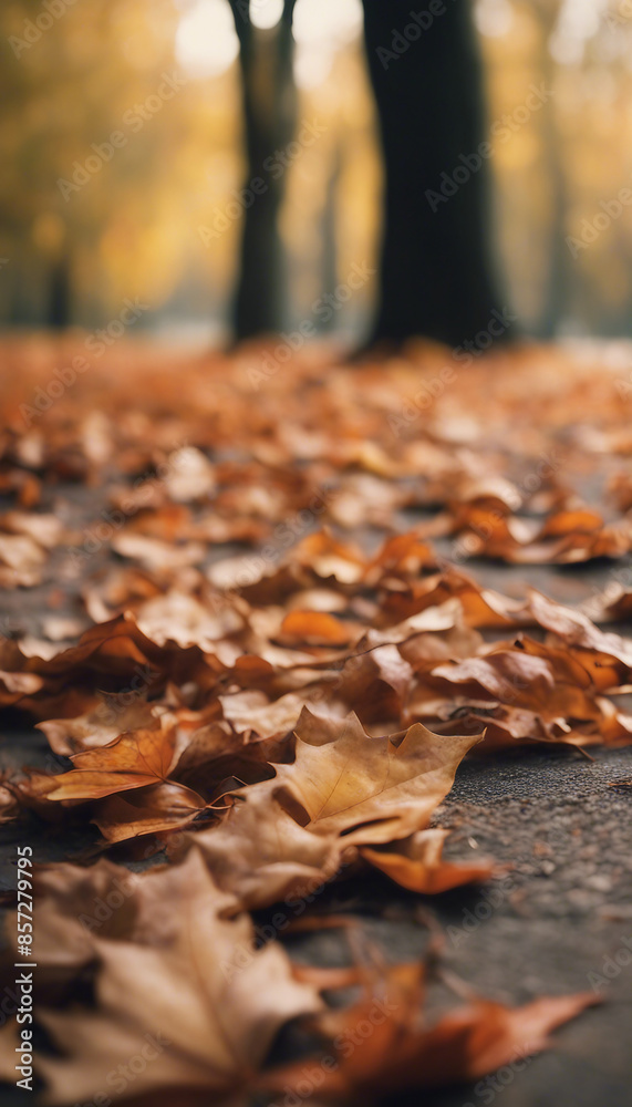 Autumn leaves lying on the floor Autumn leaves lying on the floor