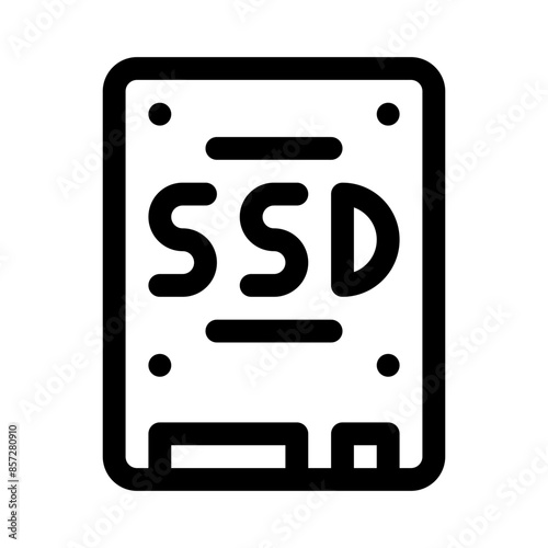 ssd disk line icon