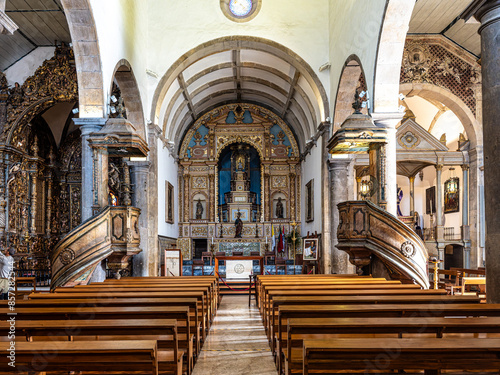 Interior of Sao Pedro church, Igreja de Sao Pedro in Faro, Portugal.