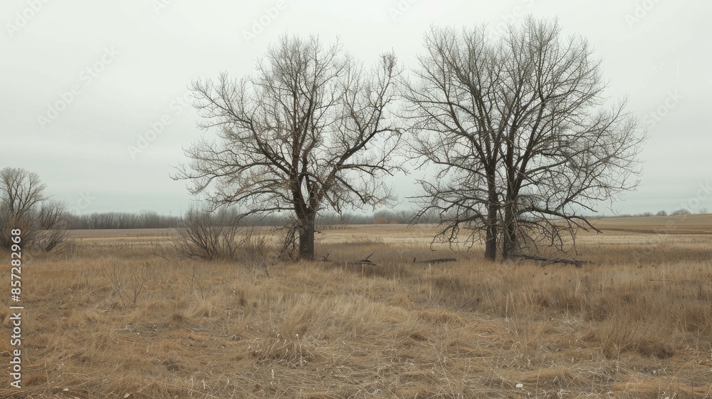 Trees that are no longer alive in the open field Trees that are no longer alive in the open field