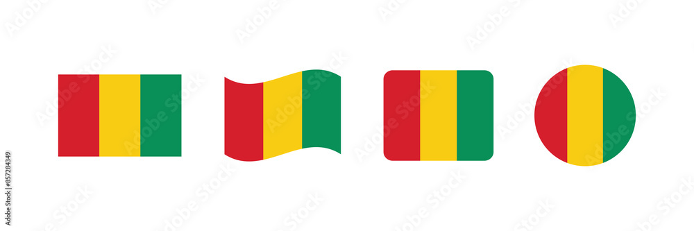 Vector Guinea flag. Set of Guinea Flags Collection.
Vector Guinea flag. Set of Guinea Flags Collection.