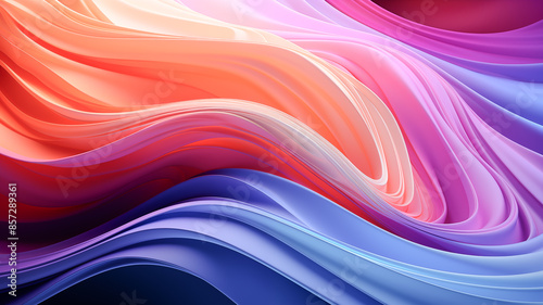 abstract colorful waves background, rainbow 3d gradient wallpaper.