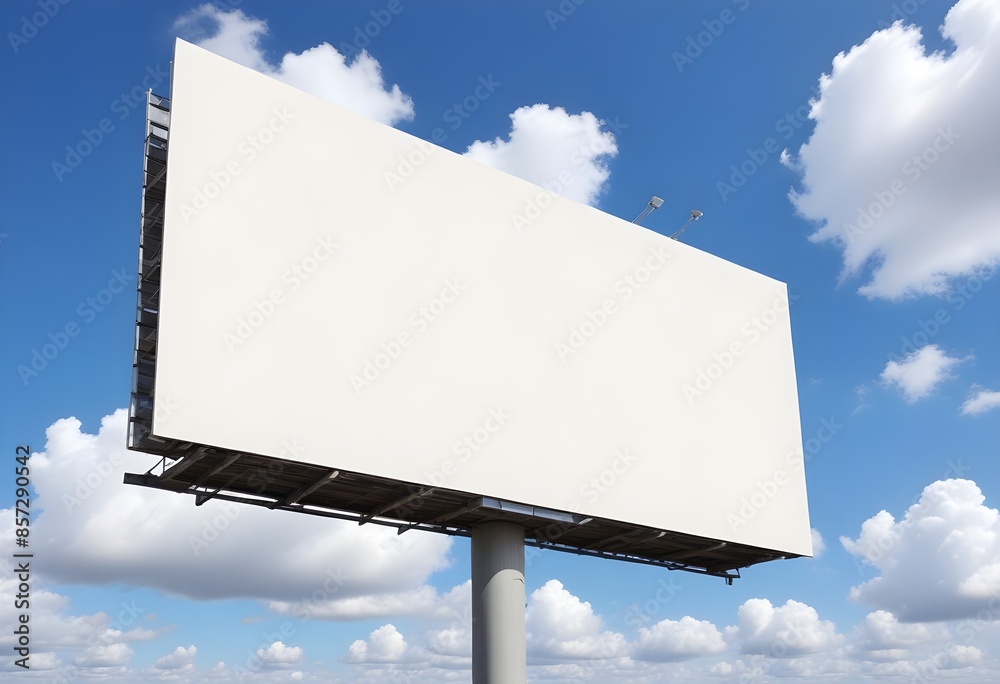 3D Blank white billboard mockup in the sky background AI Generated 3D Blank white billboard mockup in the sky background AI Generated
