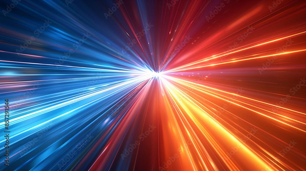 C4D light speed background with glowing lines and blue, orange light rays, high details, C4D light speed background with glowing lines and blue, orange light rays, high details,