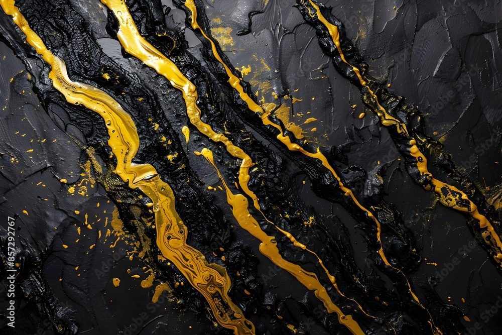 Obraz premium Dramatic Shimmering Fractures Across Moody Abstract Stone Texture Background