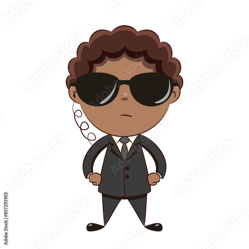 Bodyguard boy hands on hips
