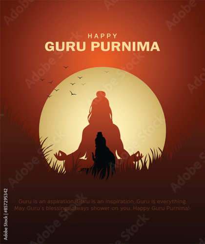 Creative vector Illustration for the Day Of Honoring Celebration Guru Purnima. abstract vector illustration design