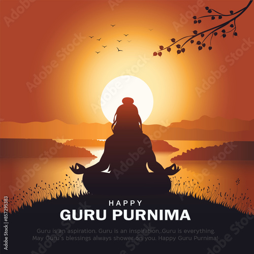 Creative vector Illustration for the Day Of Honoring Celebration Guru Purnima. abstract vector illustration design