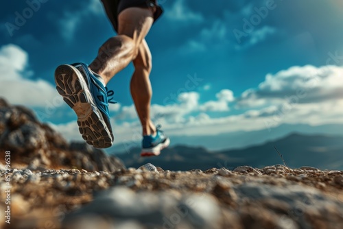 Wallpaper Mural Capture the essence of outdoor exercise with a runner in action, in a studio isolate shot. Torontodigital.ca