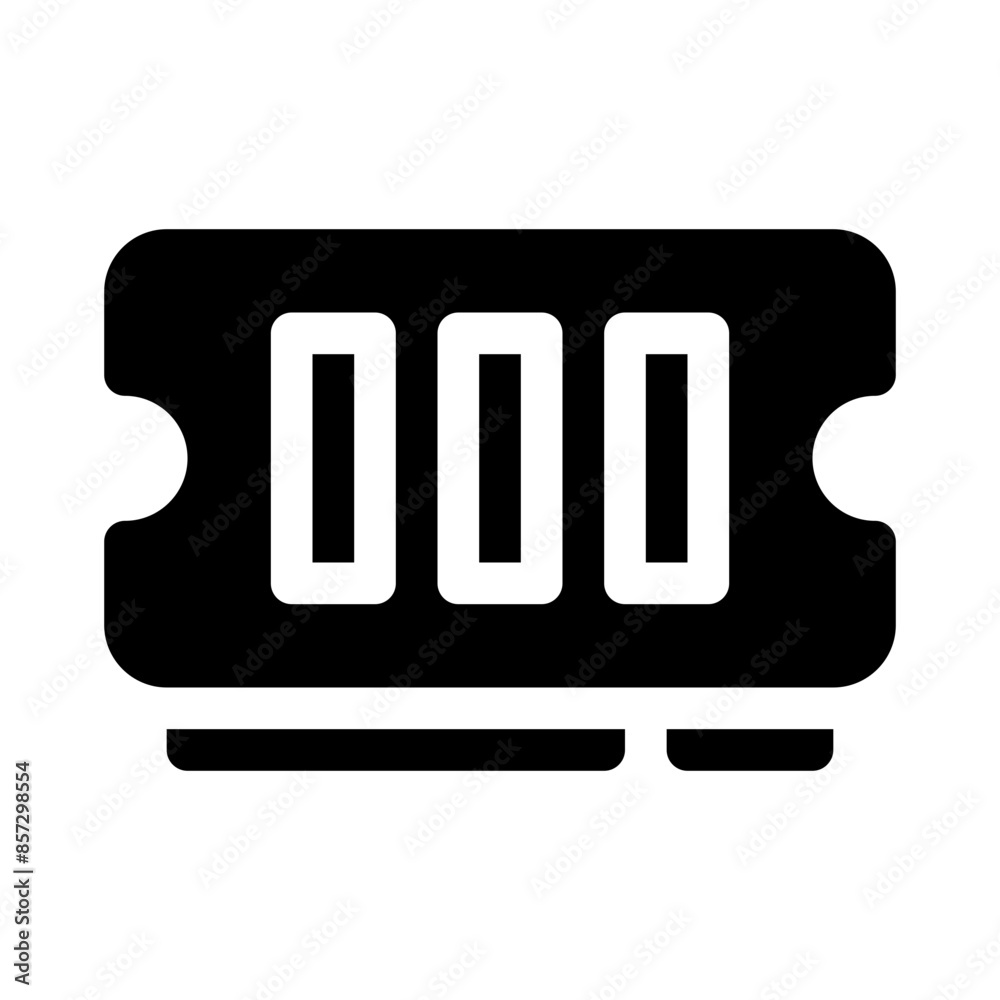 random access memory glyph icon random access memory glyph icon