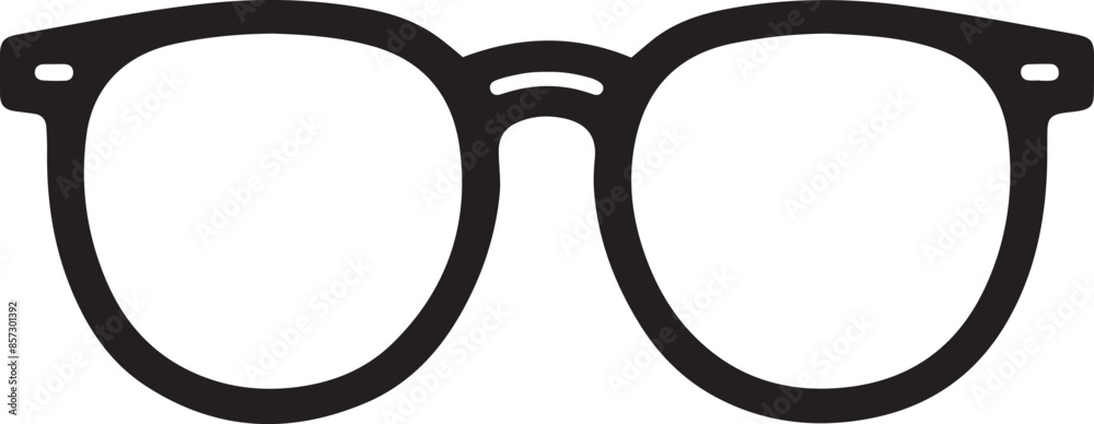 Summer eye glasses. Sunglass silhouette vector illustration.