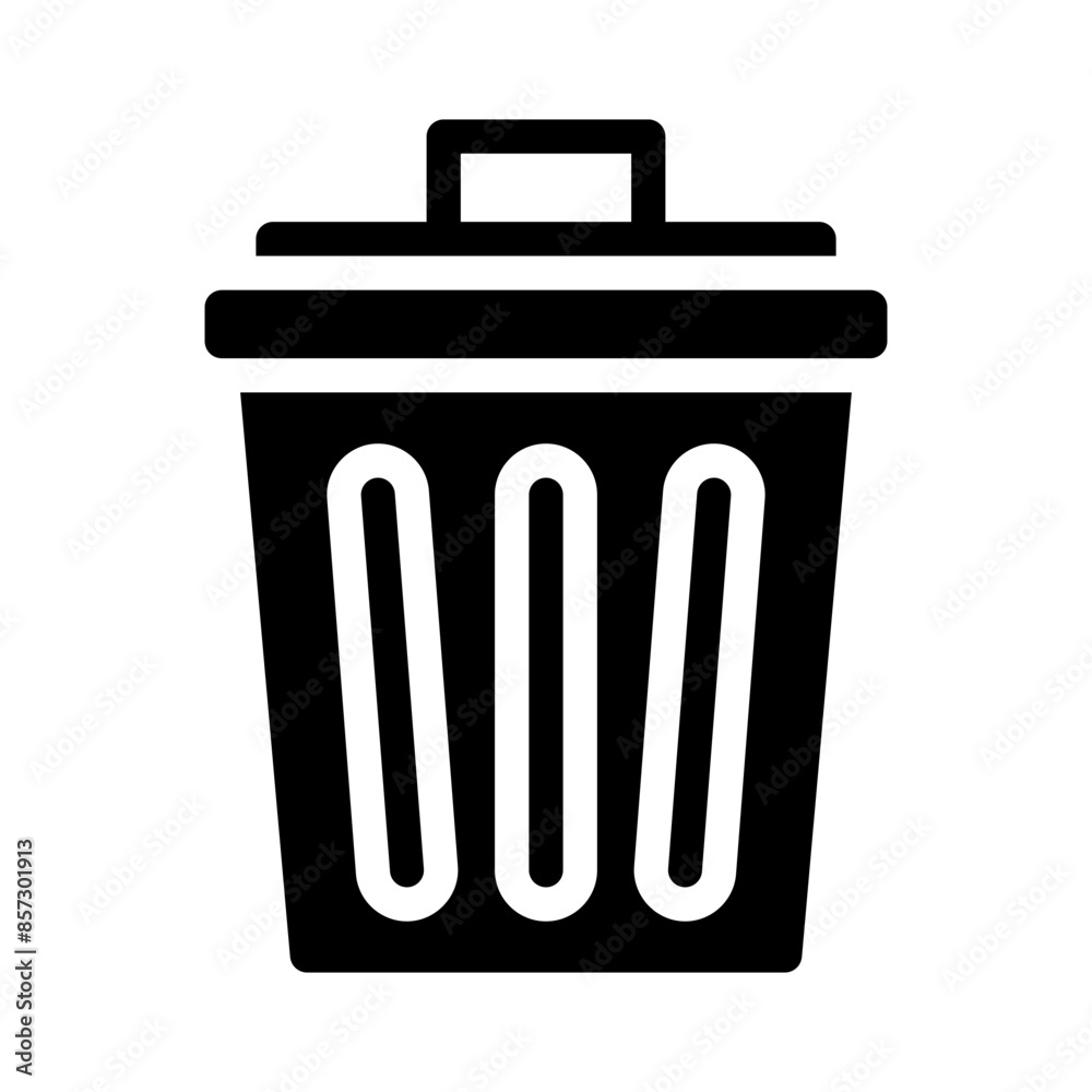 trash bin glyph icon trash bin glyph icon