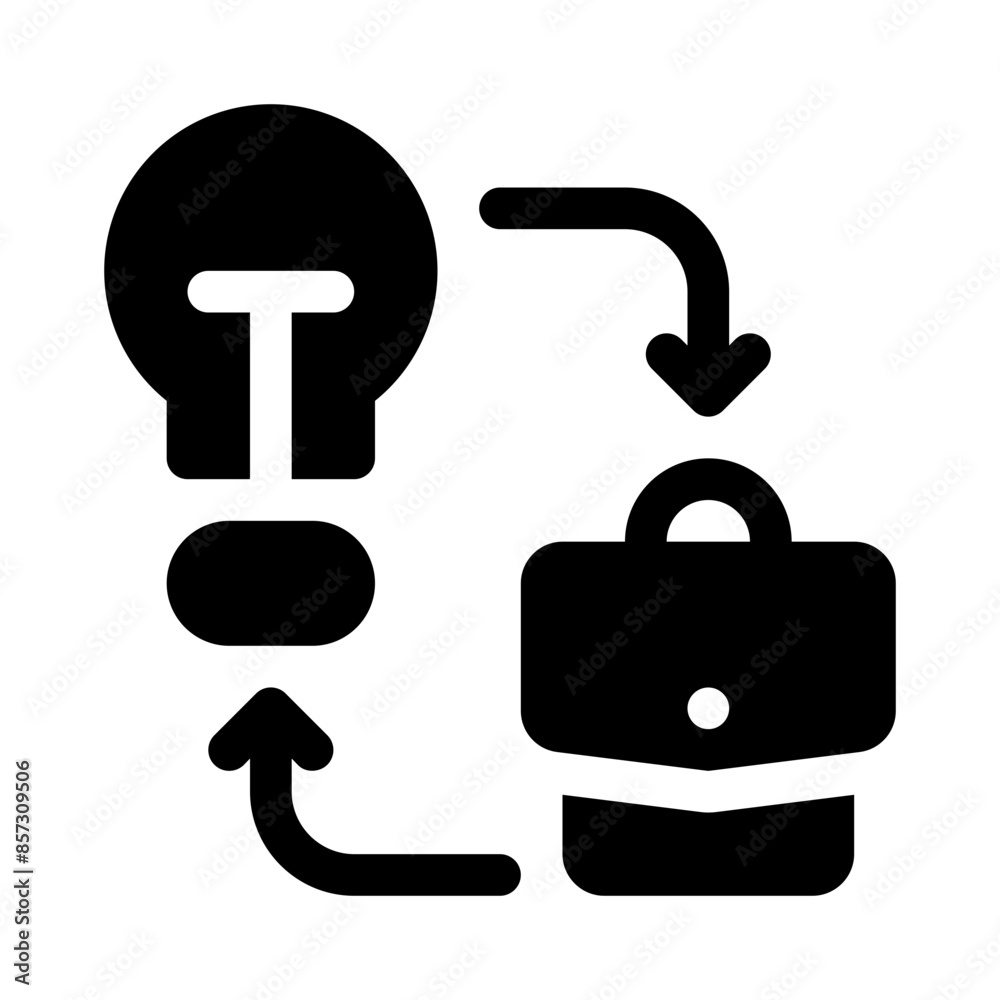 business idea glyph icon business idea glyph icon