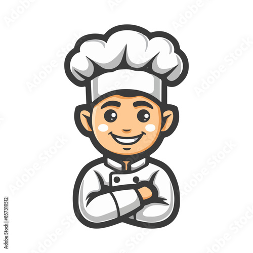cartoon chef character for logo mascot restaurant